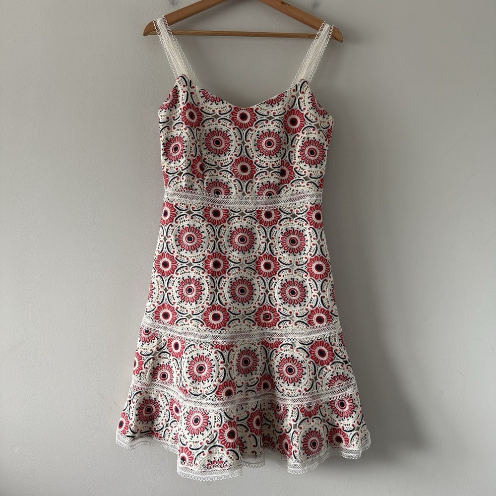 J Crew Crochet Lace A Line Dress Size‎ 0 4th of July Boho Cottage 60s Festival